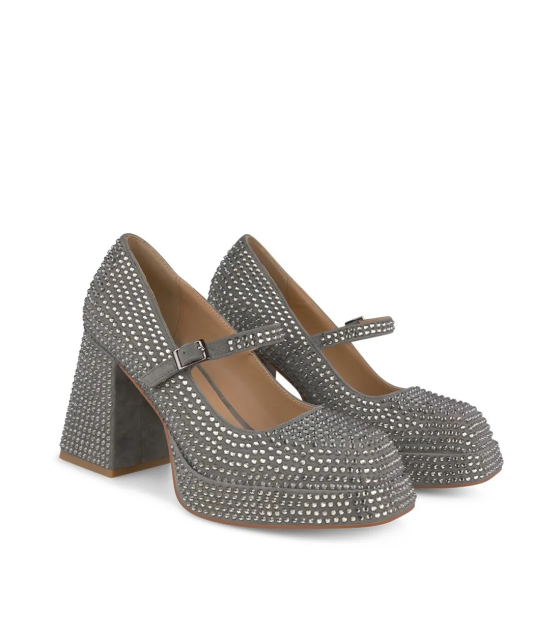 Alma en Pena Zapatos De Tacón|SANDALIA PEDRERÍA PUNTA CUADRADA