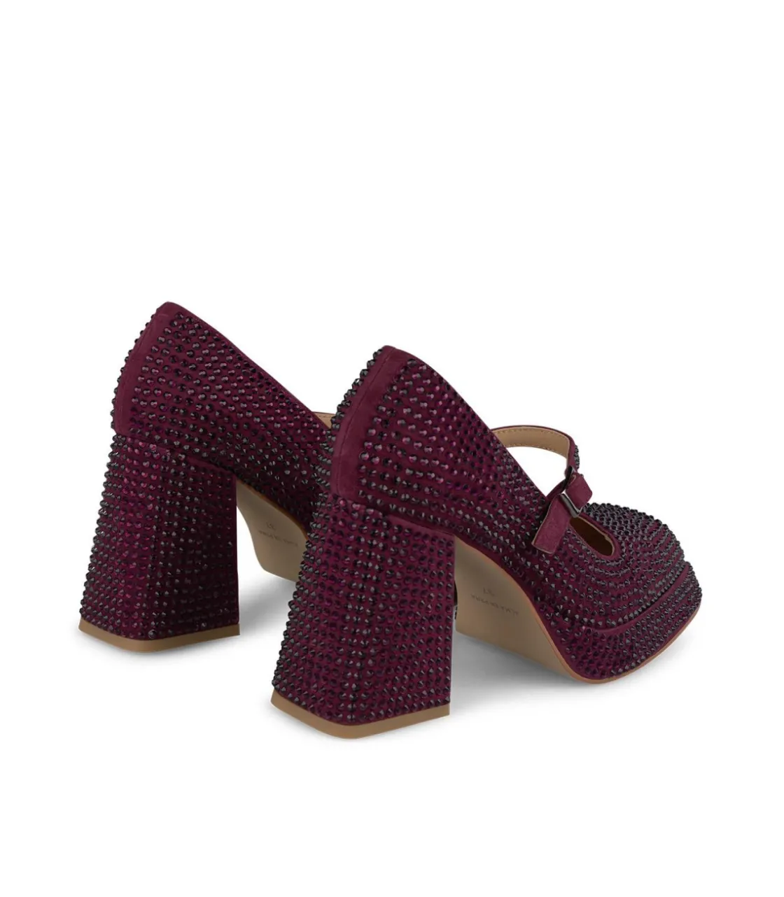 Alma en Pena Zapatos De Tacón|SANDALIA PEDRERÍA PUNTA CUADRADA