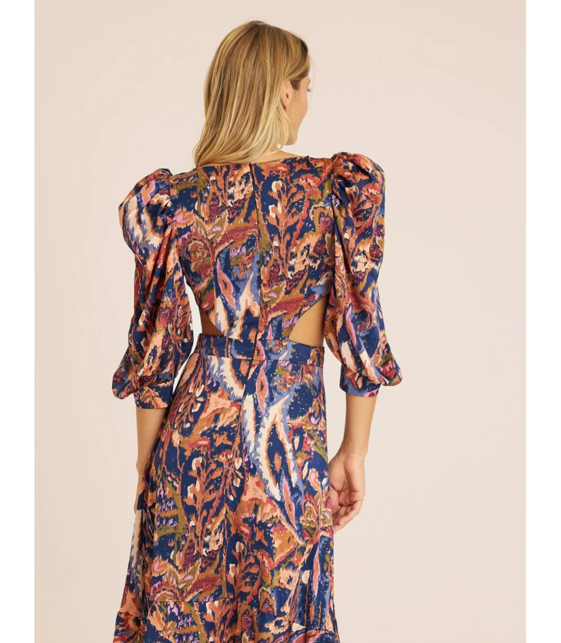 Alma en Pena Vestidos Largos|VESTIDO ESTAMPADO CUT OUT