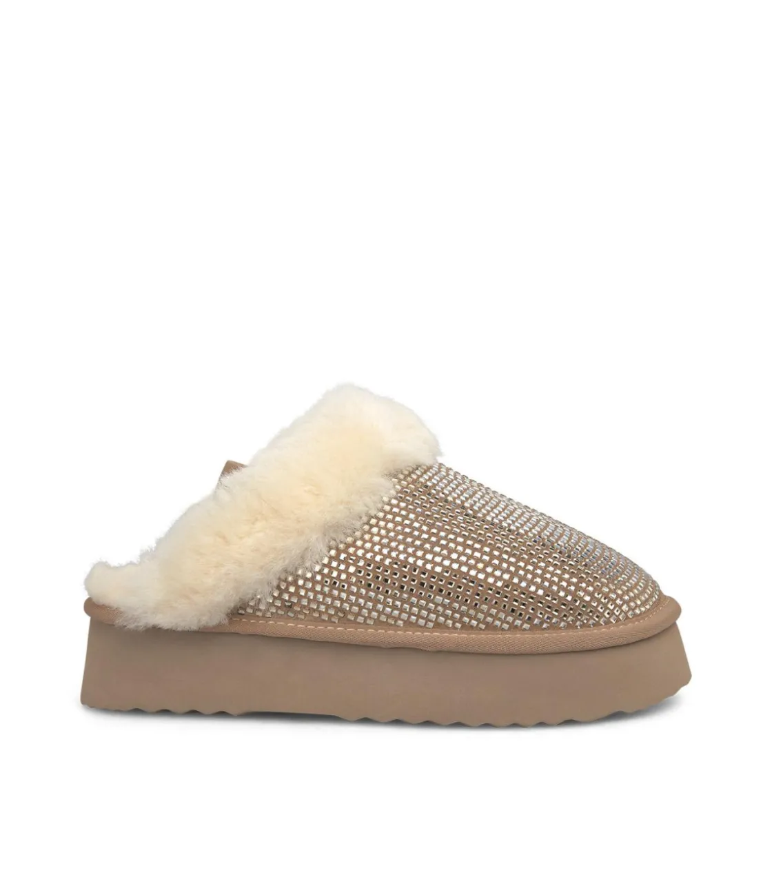 Alma en Pena Zapatos Planos|ZAPATO DE PELO CON PEDRERÍA