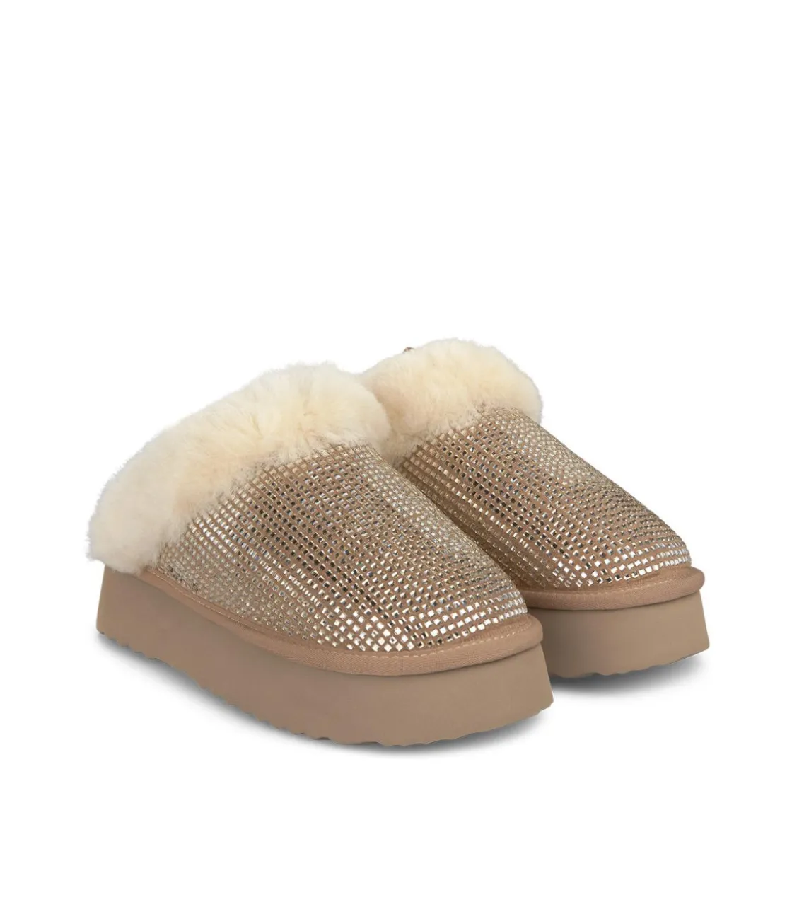 Alma en Pena Zapatos Planos|ZAPATO DE PELO CON PEDRERÍA