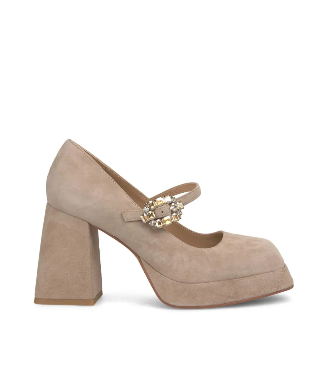 Alma en Pena Zapatos De Tacón|ZAPATO PLATAFORMA HEBILLA PEDRERÍA